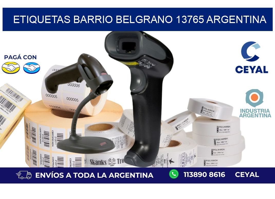 etiquetas barrio belgrano 13765 argentina