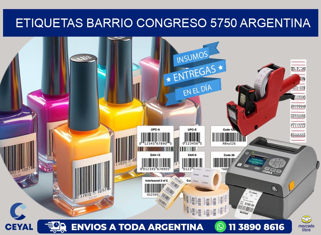 etiquetas barrio congreso 5750 argentina