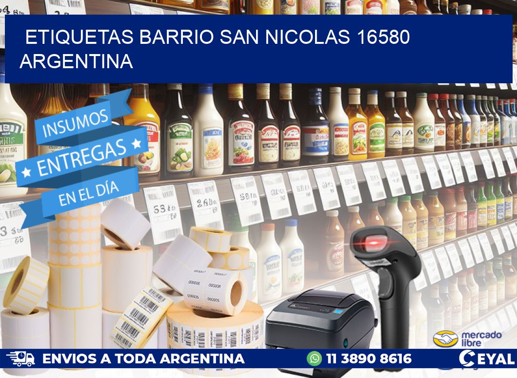 etiquetas barrio san nicolas 16580 argentina