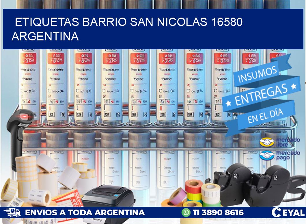 etiquetas barrio san nicolas 16580 argentina