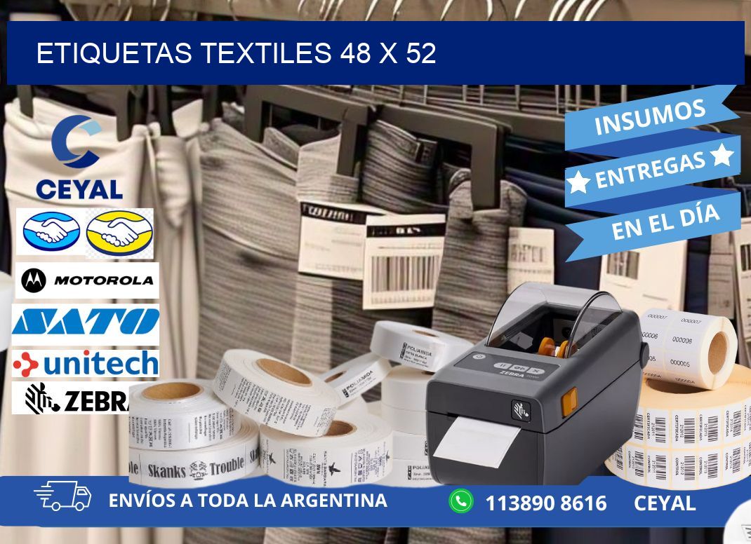 etiquetas textiles 48 x 52