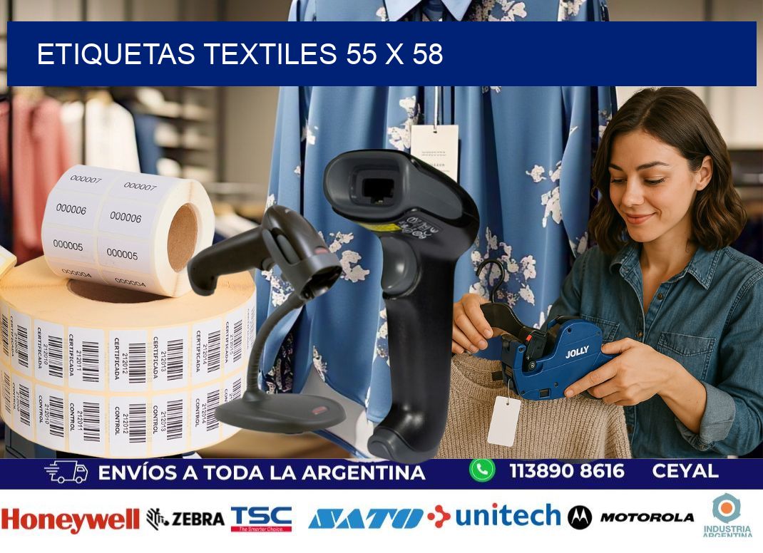 etiquetas textiles 55 x 58