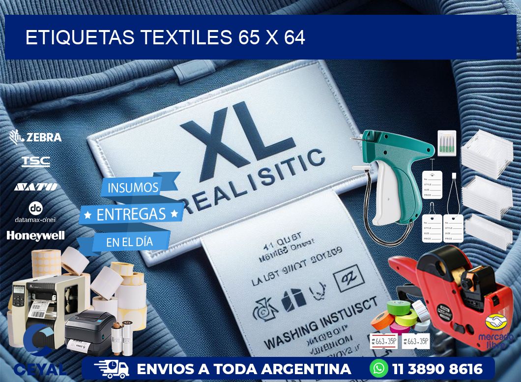 etiquetas textiles 65 x 64