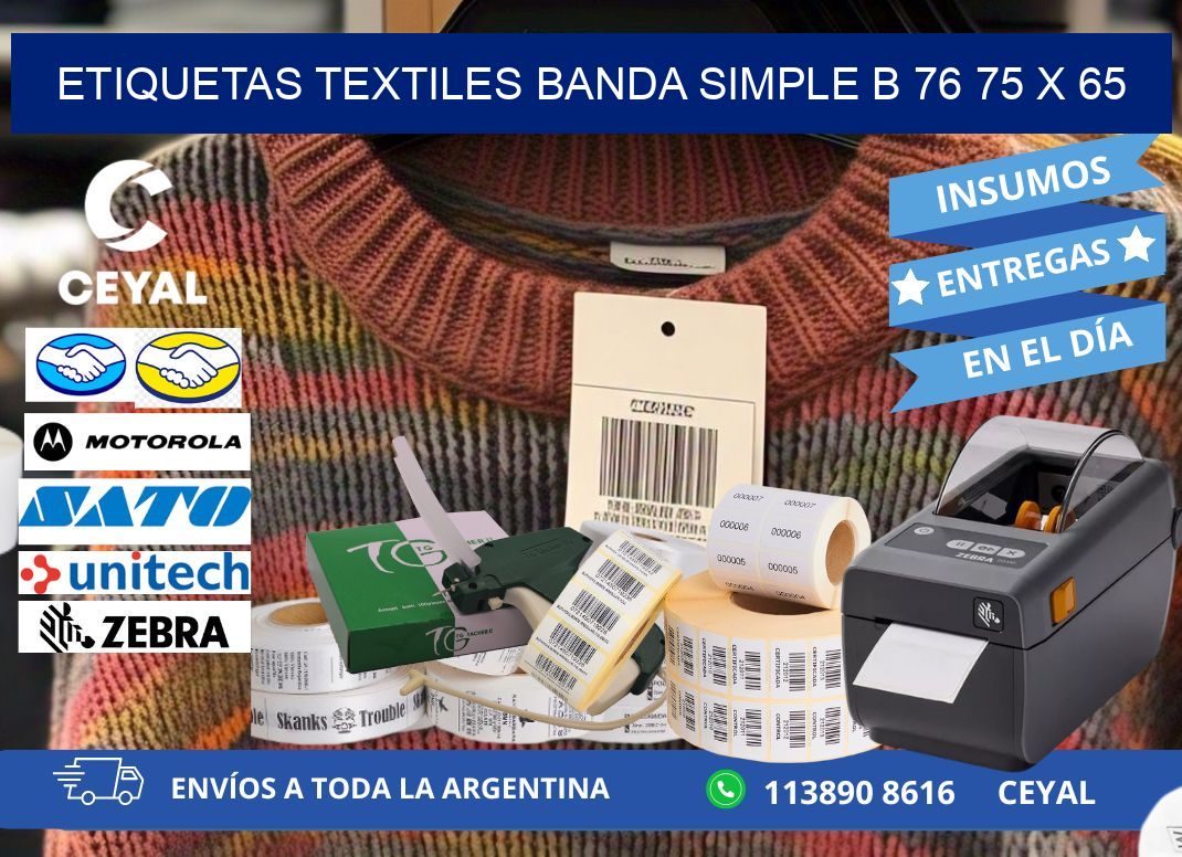 etiquetas textiles banda simple b 76 75 x 65