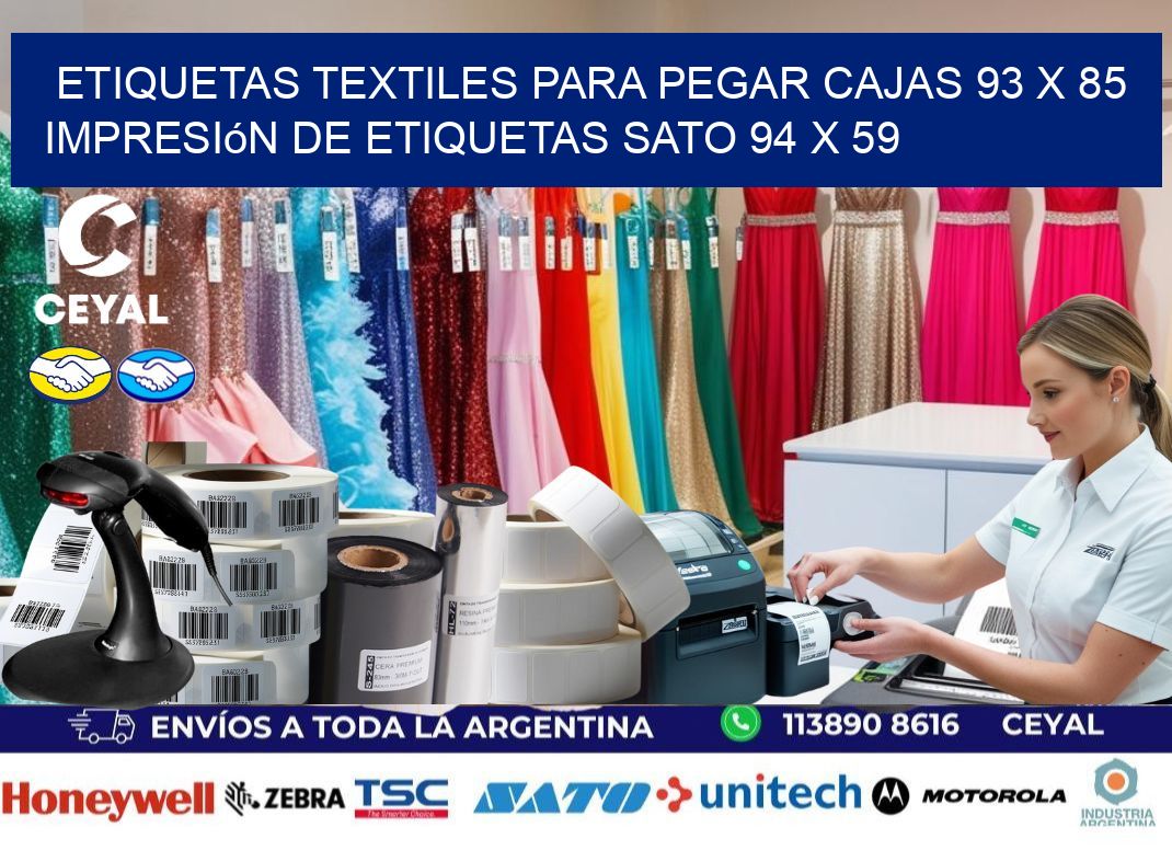 etiquetas textiles para pegar cajas 93 x 85 impresión de etiquetas sato 94 x 59