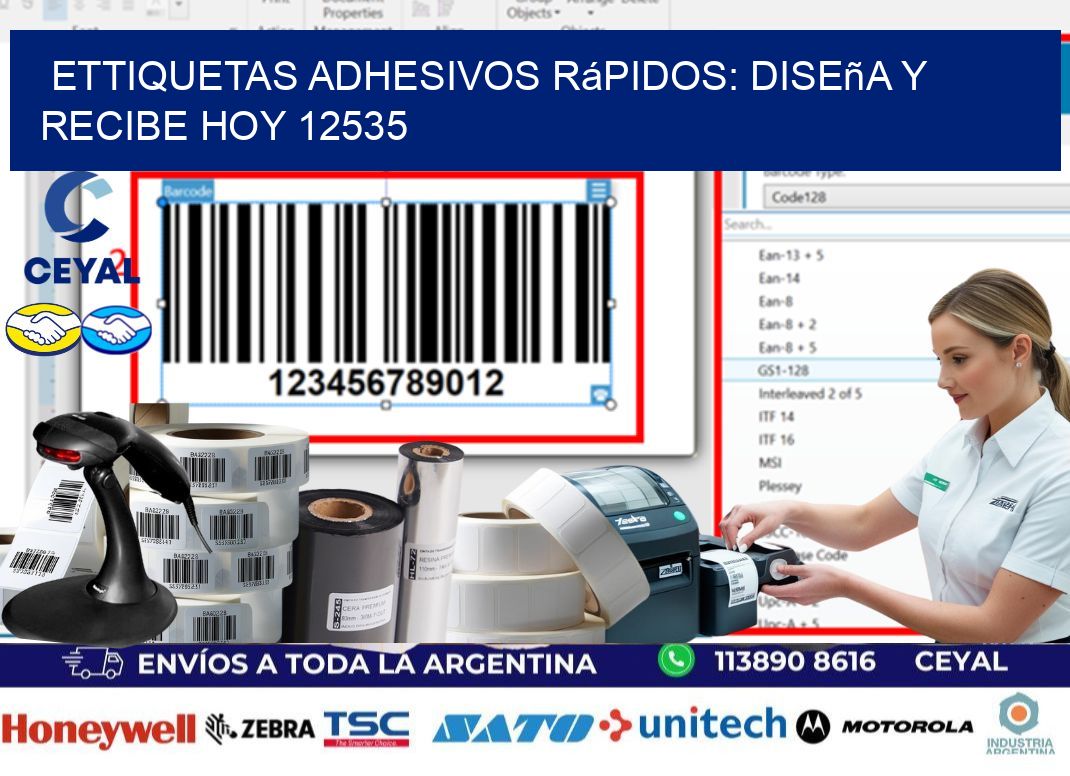 ettiquetas Adhesivos Rápidos: Diseña y Recibe Hoy 12535