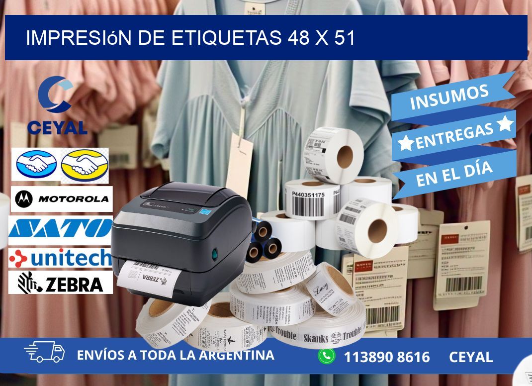 impresión de etiquetas 48 x 51