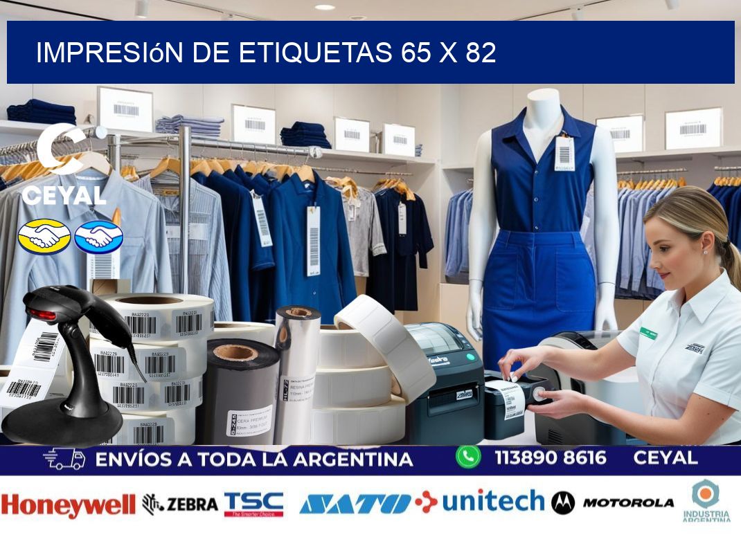 impresión de etiquetas 65 x 82