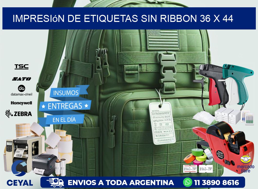 impresión de etiquetas sin ribbon 36 x 44