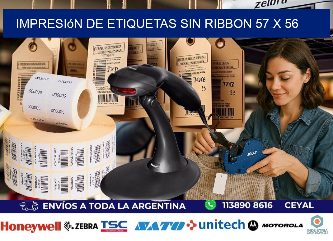 impresión de etiquetas sin ribbon 57 x 56