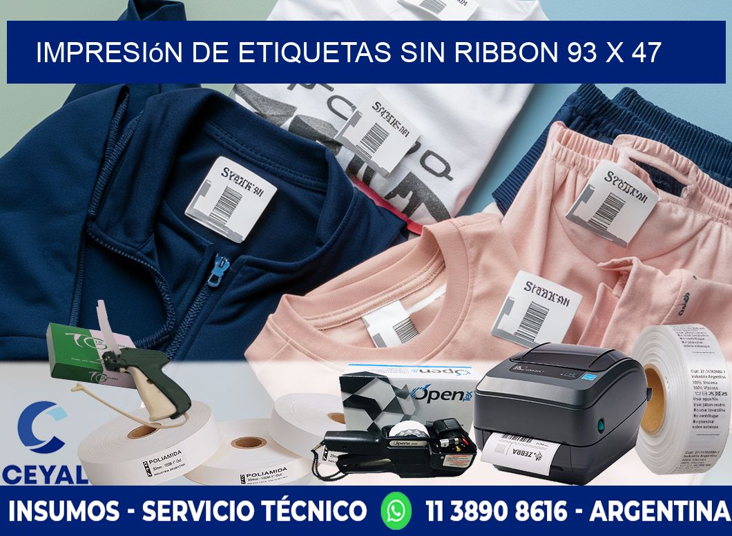 impresión de etiquetas sin ribbon 93 x 47