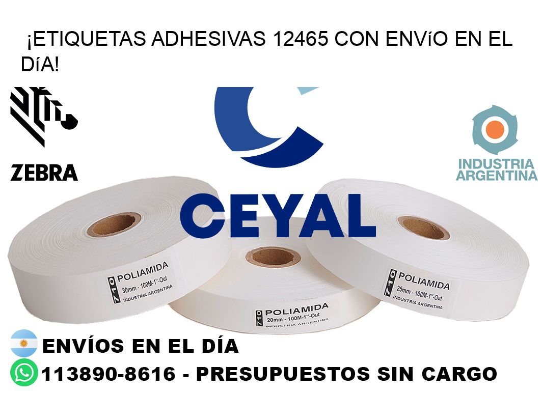 ¡Etiquetas Adhesivas 12465 con Envío en el Día!