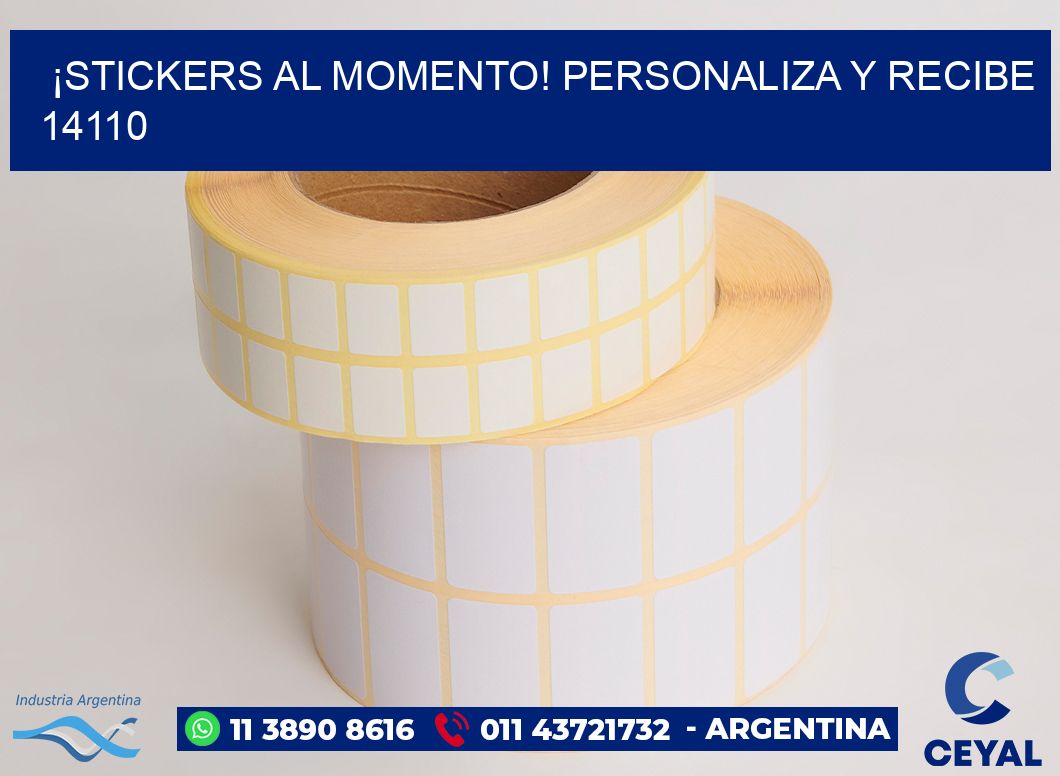 ¡Stickers al Momento! Personaliza y Recibe 14110