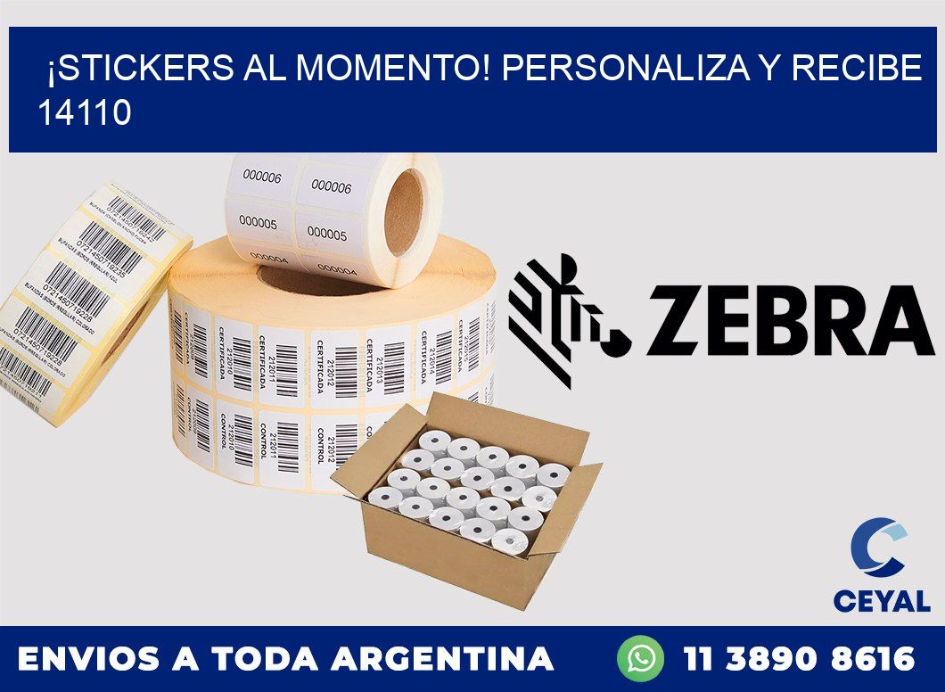 ¡Stickers al Momento! Personaliza y Recibe 14110