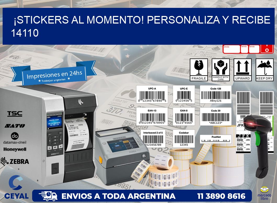 ¡Stickers al Momento! Personaliza y Recibe 14110