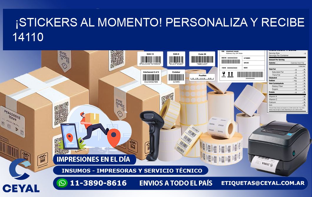¡Stickers al Momento! Personaliza y Recibe 14110