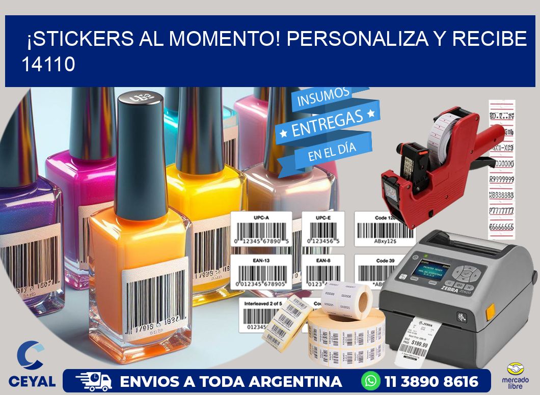 ¡Stickers al Momento! Personaliza y Recibe 14110
