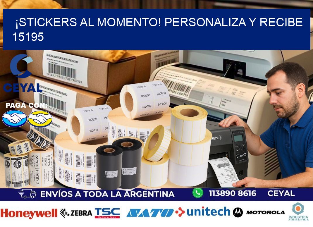 ¡Stickers al Momento! Personaliza y Recibe 15195