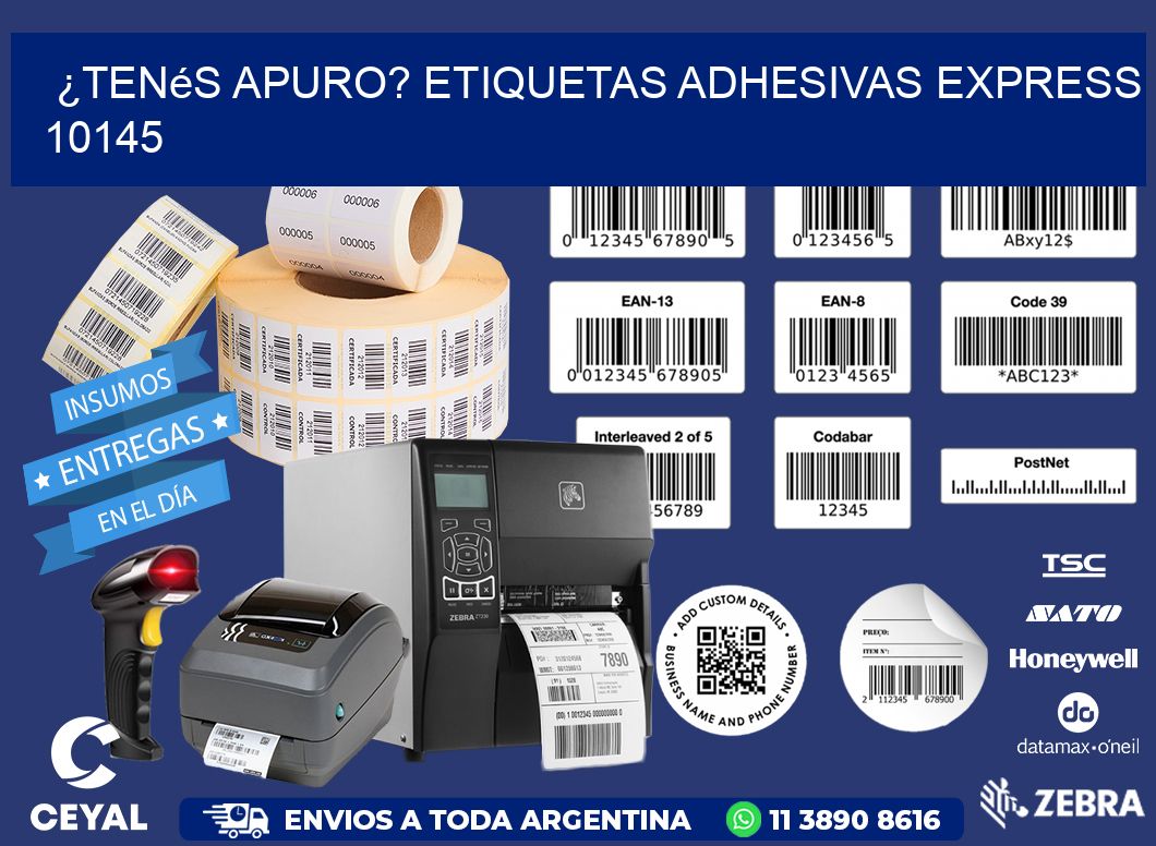 ¿Tenés Apuro? Etiquetas Adhesivas Express 10145