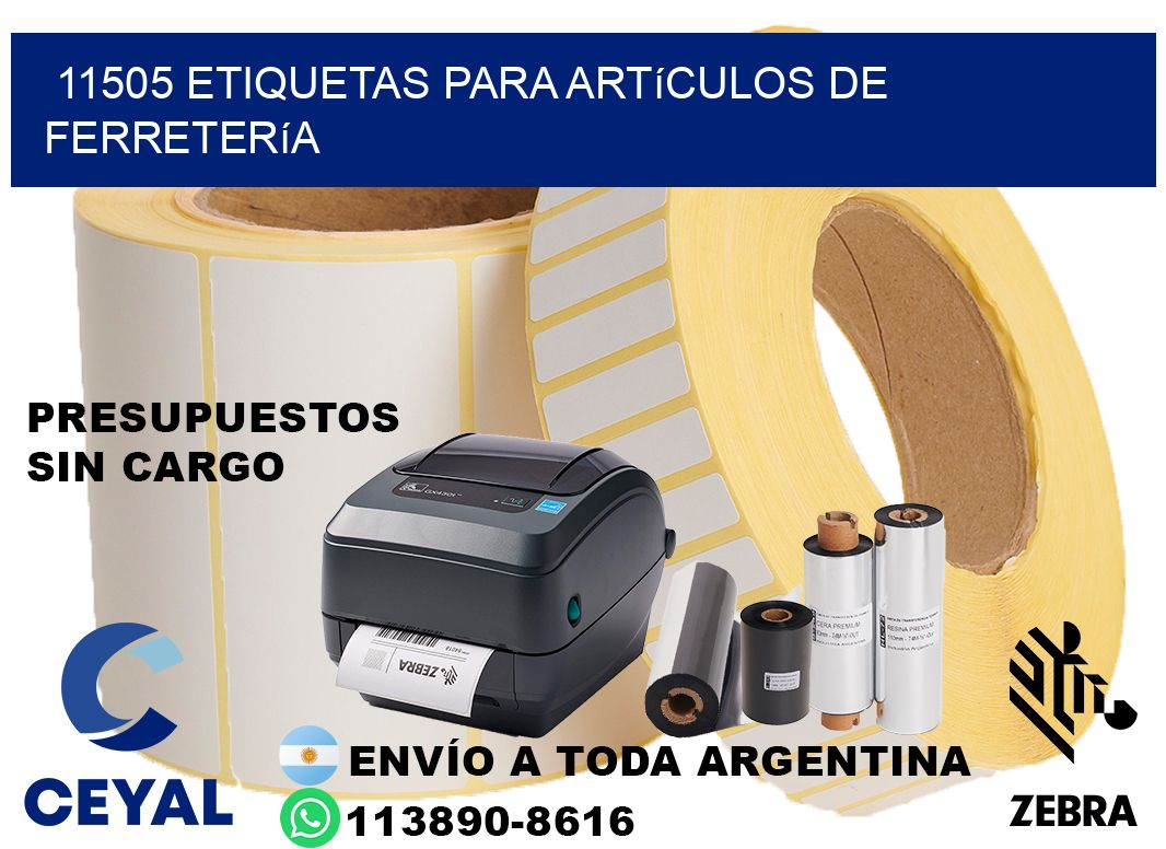 11505 Etiquetas para artículos de ferretería