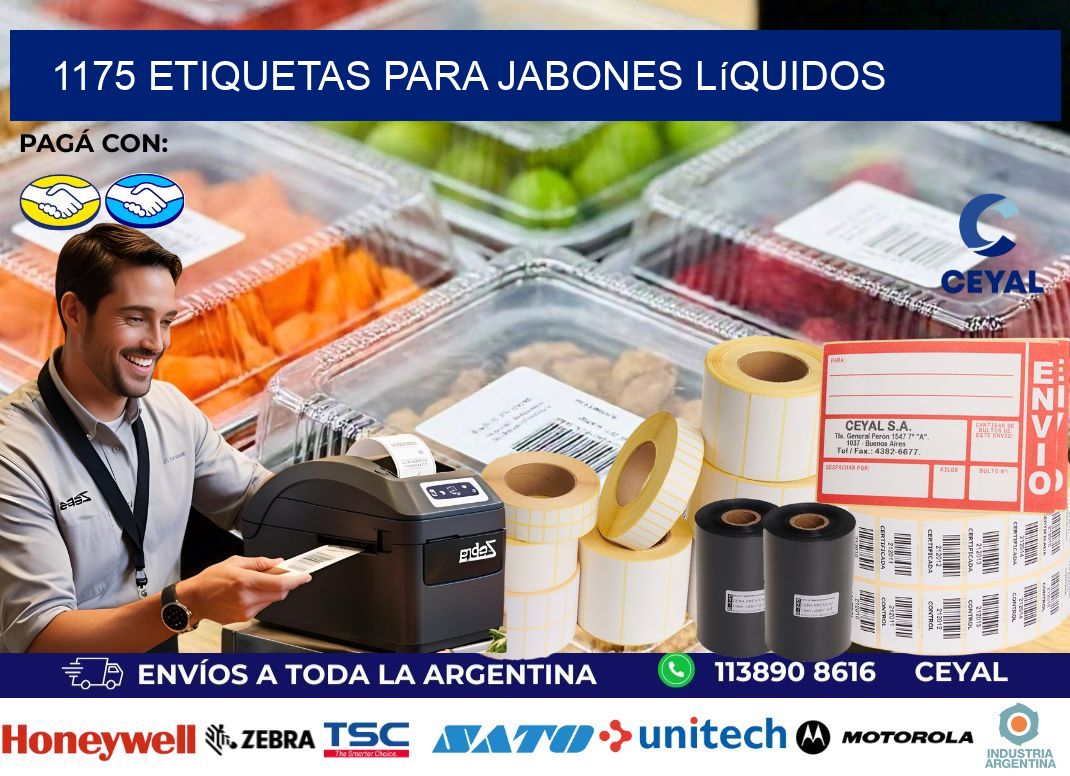 1175 Etiquetas para jabones líquidos