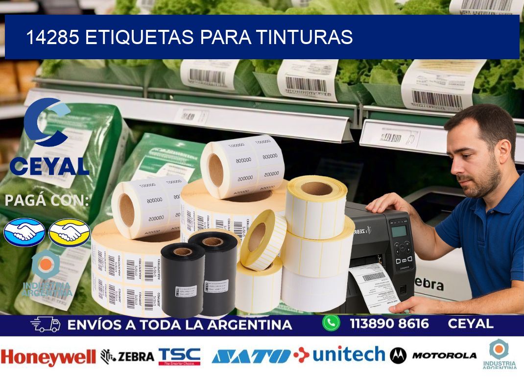 14285 Etiquetas para tinturas