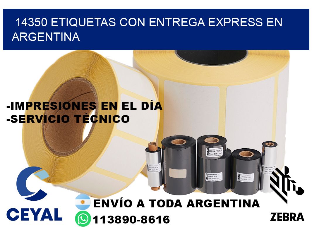 14350 Etiquetas con entrega express en Argentina