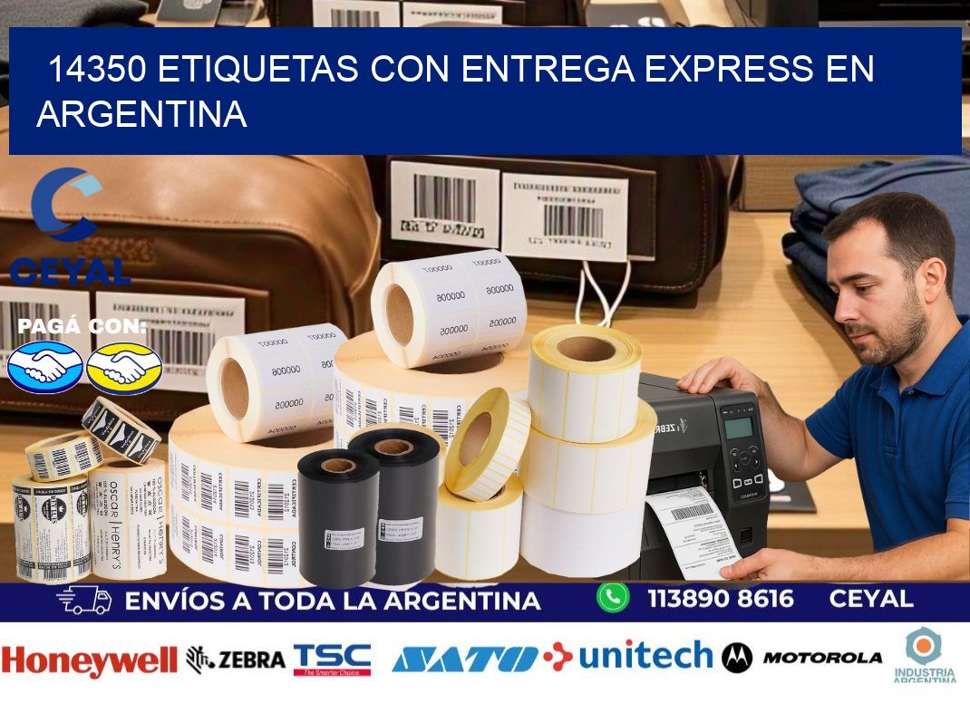14350 Etiquetas con entrega express en Argentina