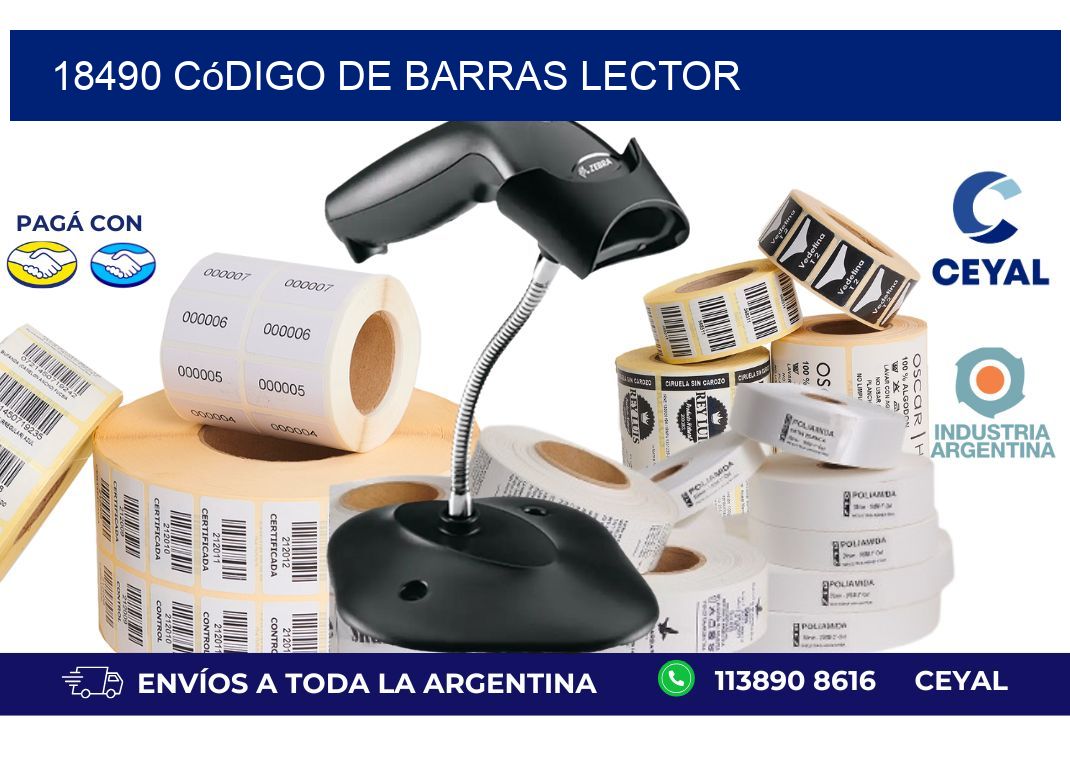 18490 Código de barras lector