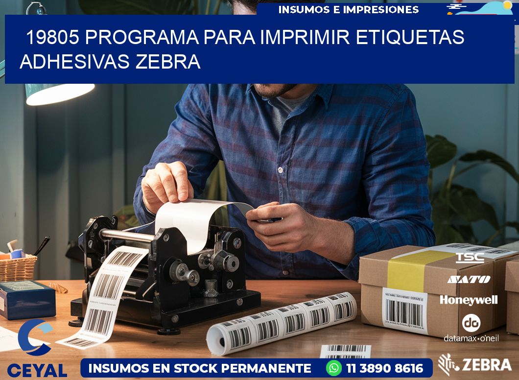 19805 Programa para imprimir etiquetas adhesivas zebra