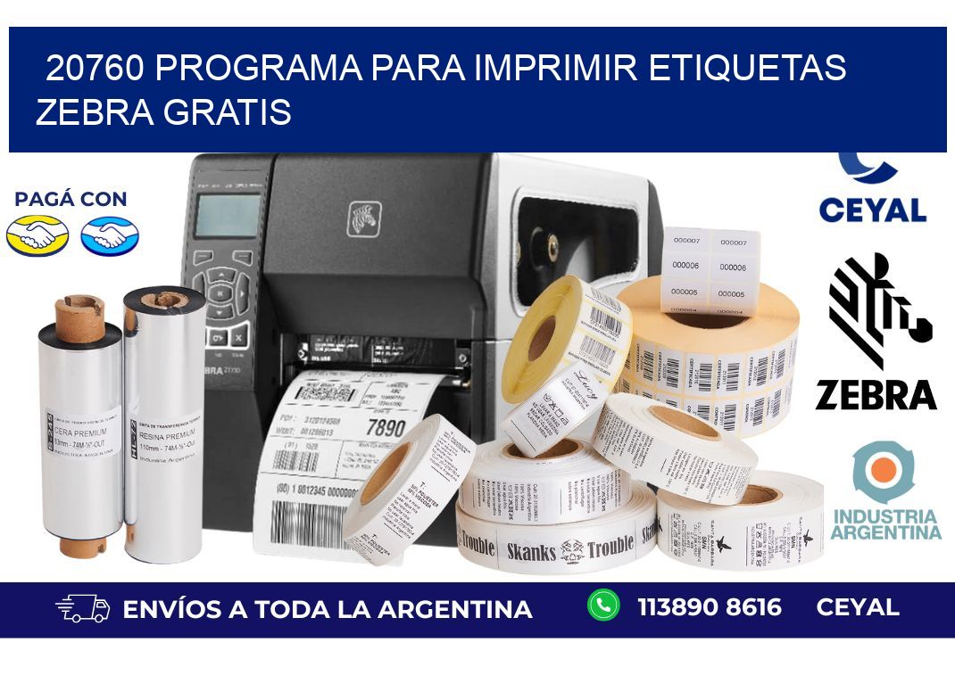 20760 Programa para imprimir etiquetas Zebra gratis