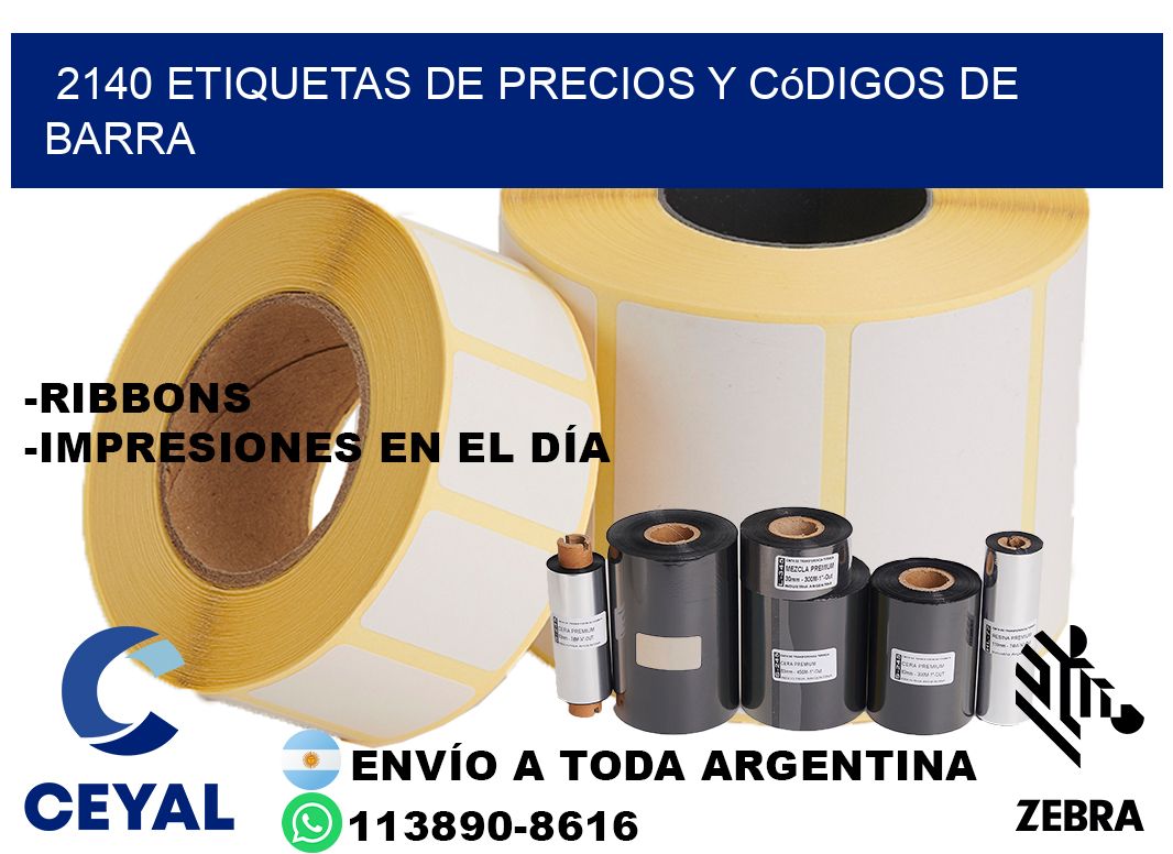 2140 Etiquetas de precios y códigos de barra