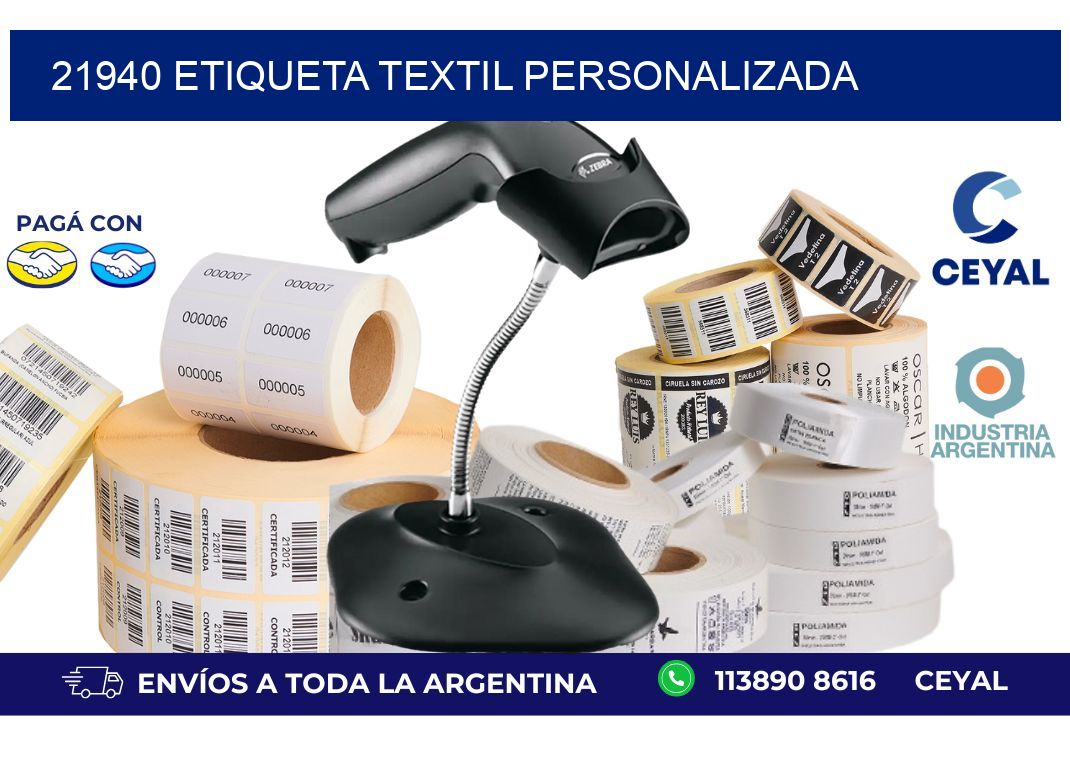 21940 Etiqueta textil personalizada