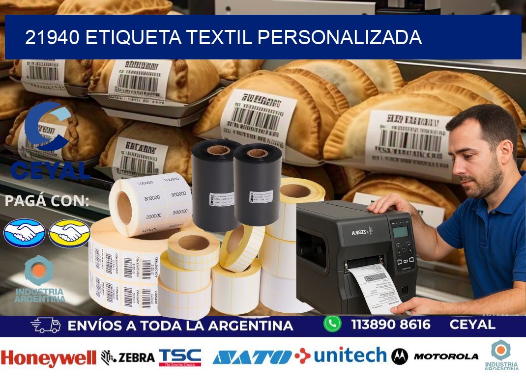 21940 Etiqueta textil personalizada