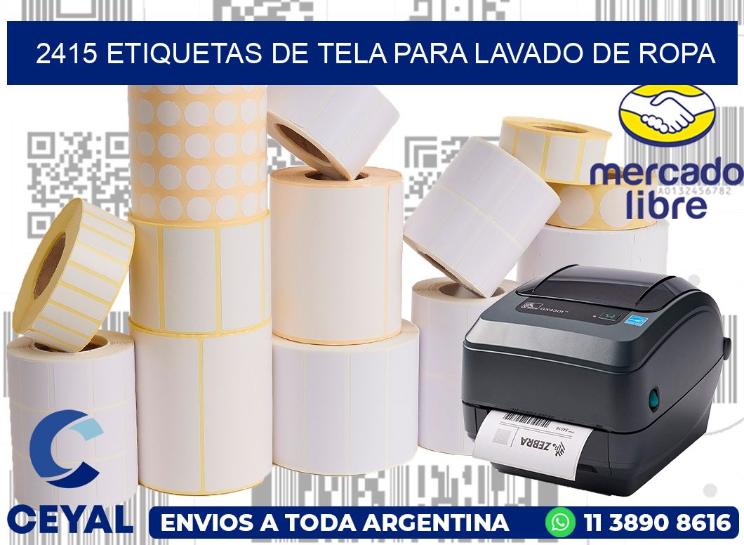 2415 Etiquetas de tela para lavado de ropa