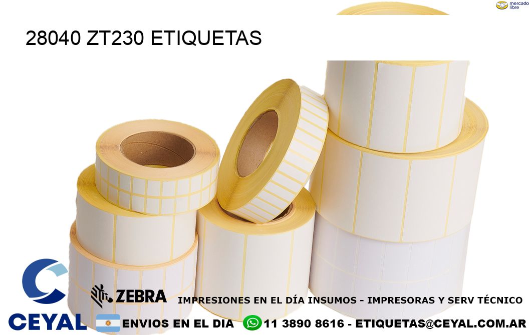 28040 ZT230 etiquetas
