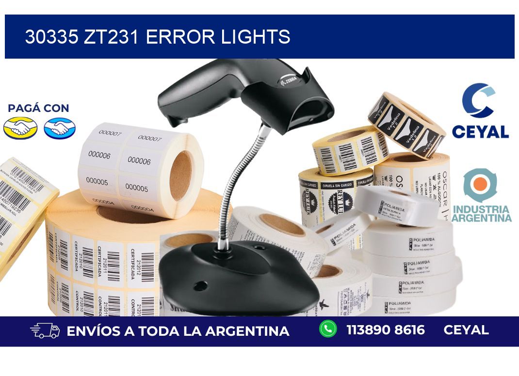 30335 ZT231 error lights
