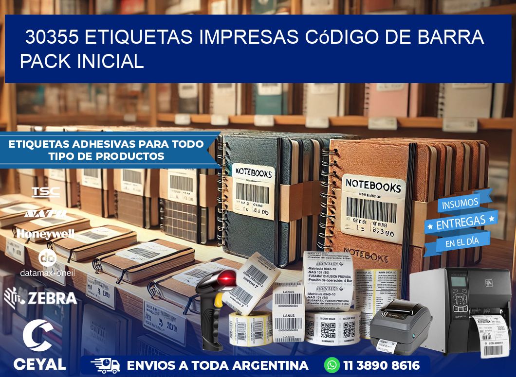 30355 Etiquetas Impresas código De Barra Pack Inicial