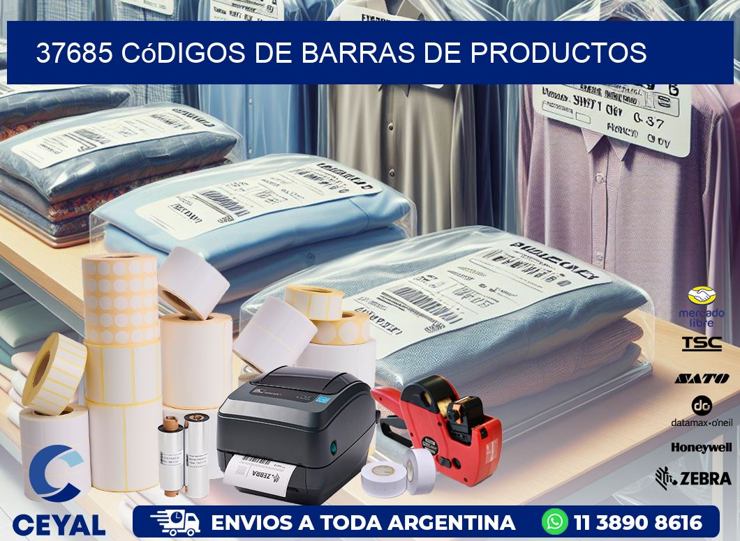 37685 Códigos de barras de productos