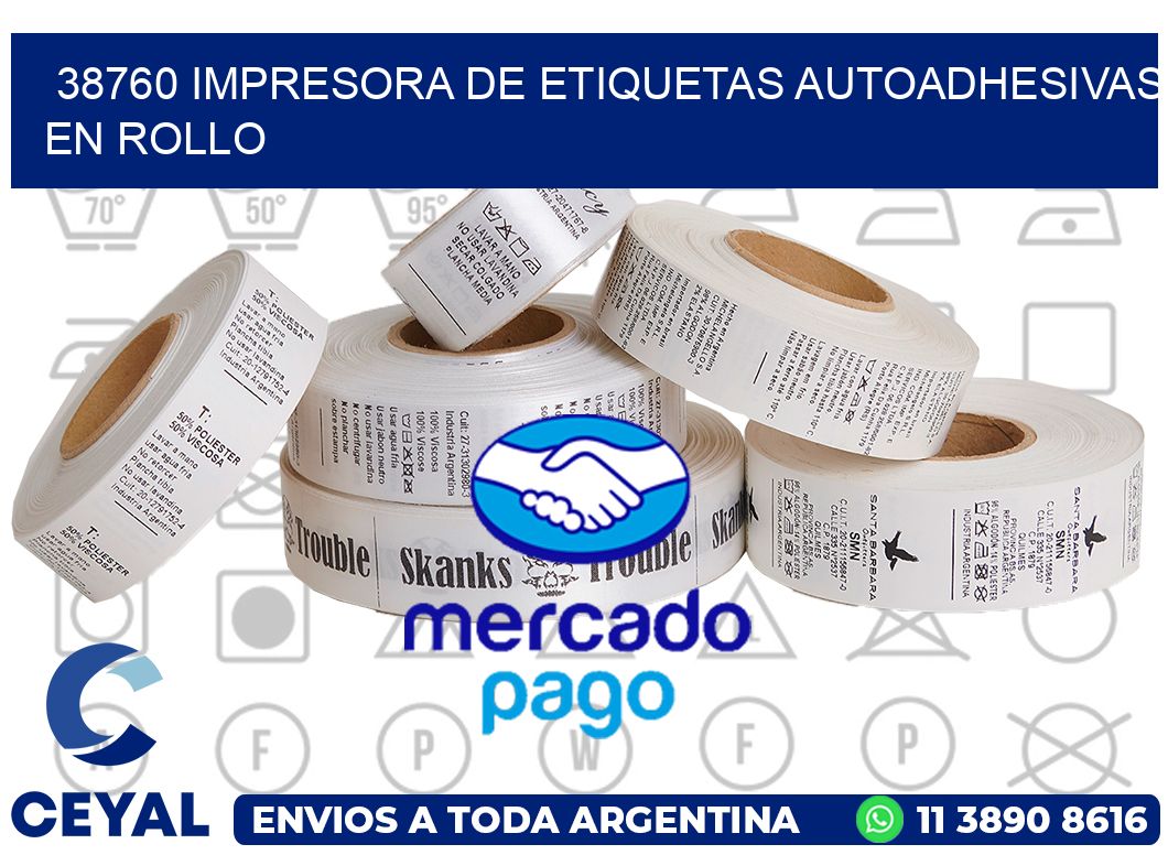 38760 impresora de etiquetas autoadhesivas en rollo