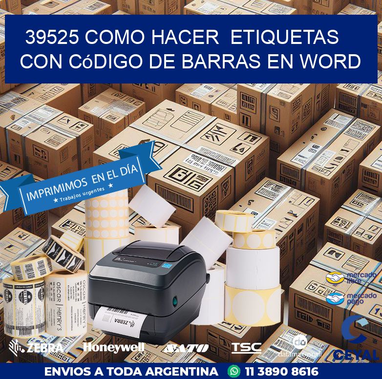 39525 Como hacer  etiquetas con código de barras en Word