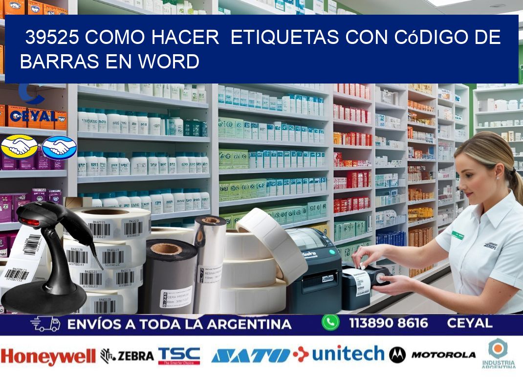 39525 Como hacer  etiquetas con código de barras en Word