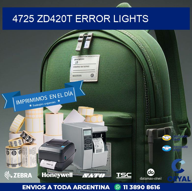 4725 ZD420t error lights
