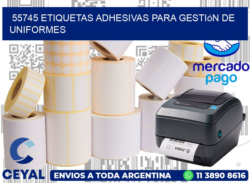 55745 Etiquetas adhesivas para gestión de uniformes