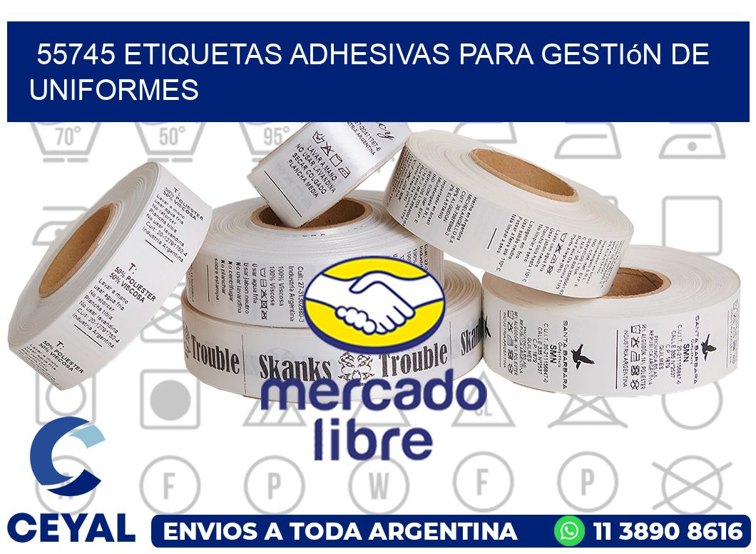 55745 Etiquetas adhesivas para gestión de uniformes