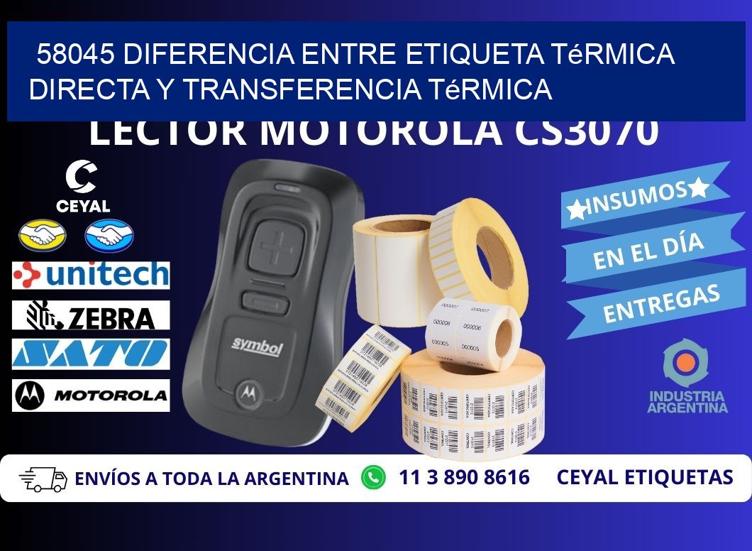 58045 diferencia entre etiqueta térmica directa y transferencia térmica