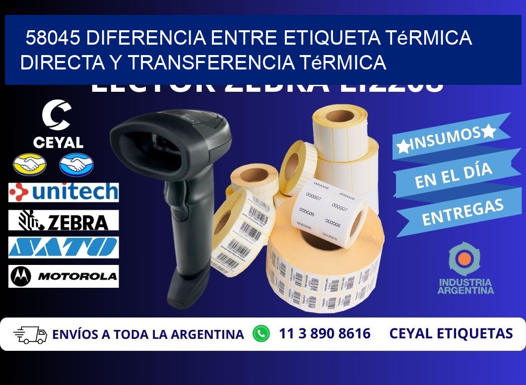 58045 diferencia entre etiqueta térmica directa y transferencia térmica