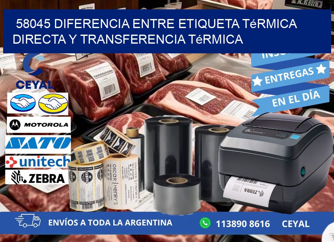 58045 diferencia entre etiqueta térmica directa y transferencia térmica