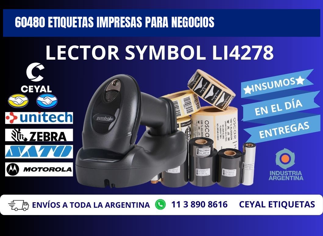 60480 etiquetas impresas para negocios