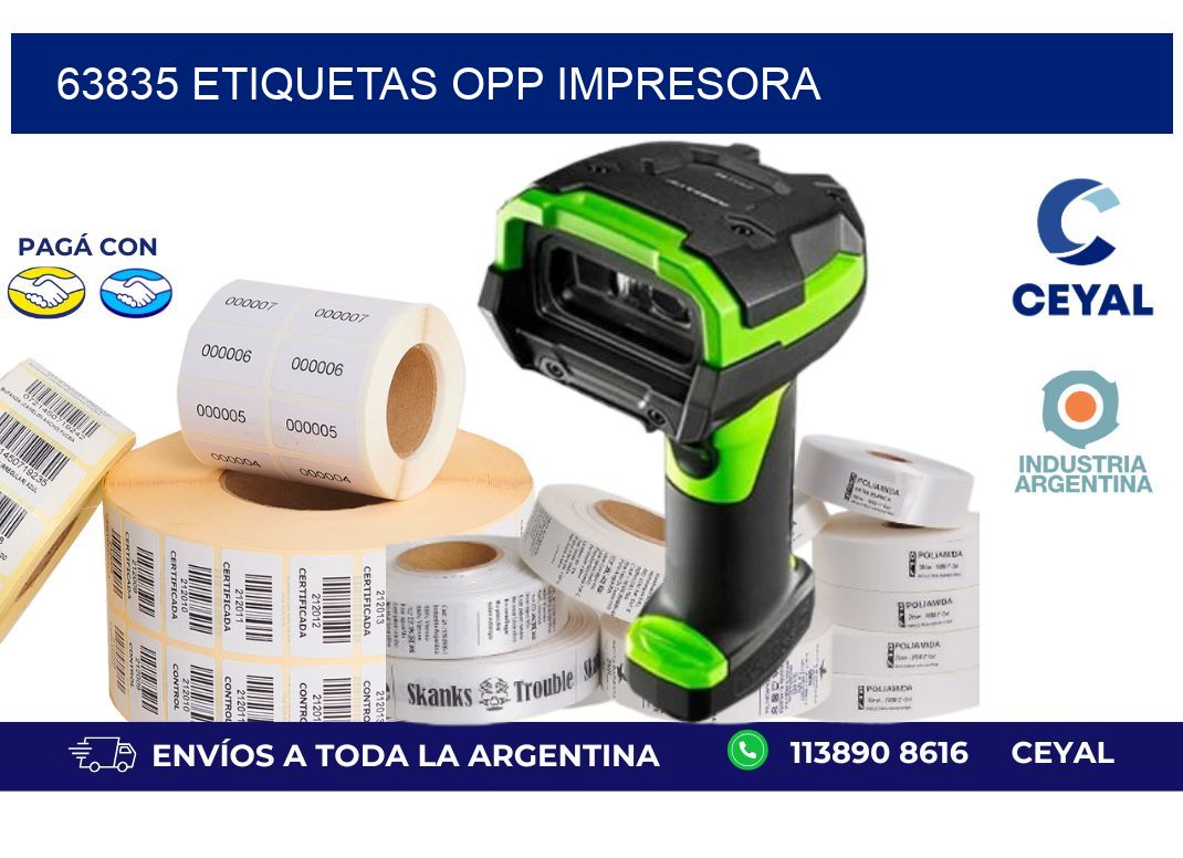 63835 etiquetas opp impresora